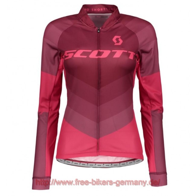 2018 Scott RC PRO tibetan rot Damen Fahrradtrikot Langarm