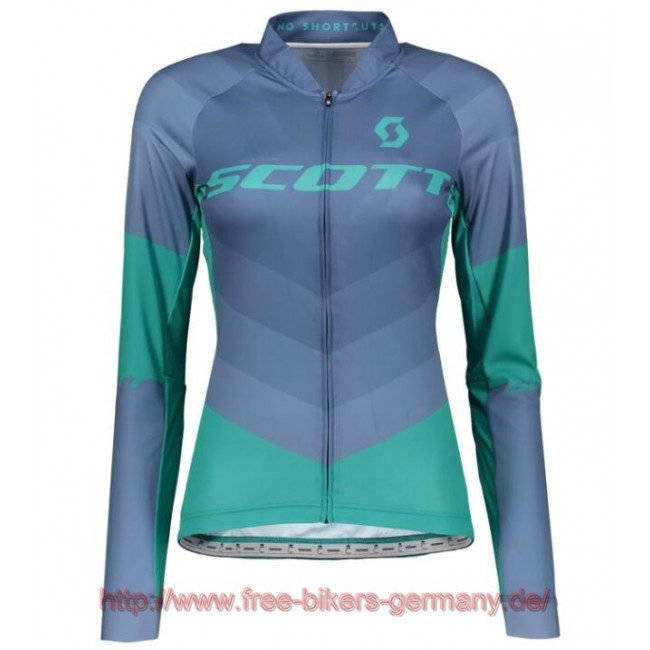 2018 Scott RC PRO ensign blau Damen Fahrradtrikot Langarm