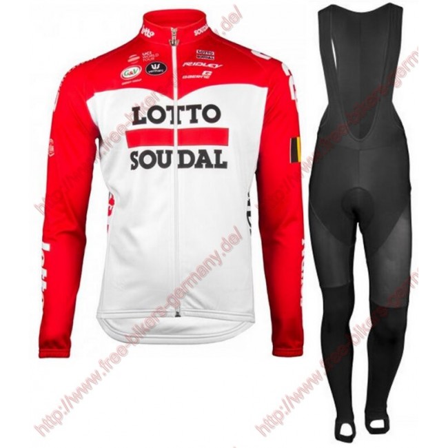 Radsport Lotto Soudal 2018 Pro Fahrradbekleidung Trikot Langarm+Lang Trägerhose