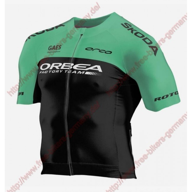 Radsport 2018 Orbea Factory Team Skoda Trikot Kurzarm