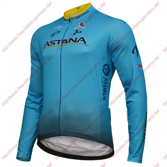 Radsport Astana 2018 Trikot Langarm