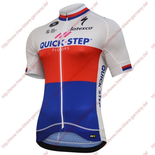 Radsport Quick Step Floors 2018 Czech champion Trikot Kurzarm