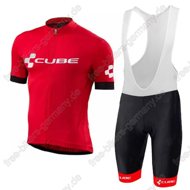 Cube rot Radbekleidung Satz Trikot Kurzarm+Trägerhosen Set 2018