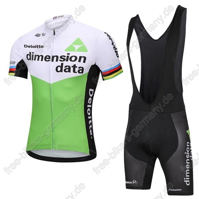 Dimension Data Radbekleidung Satz Trikot Kurzarm+Trägerhosen Set 2018