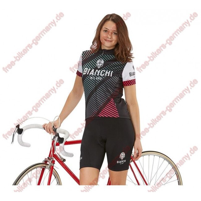 Profiteam 2018 Bianchi Milano Atella Damen Fahrradbekleidung Trikot Kurzarm+Radhose 89014HA