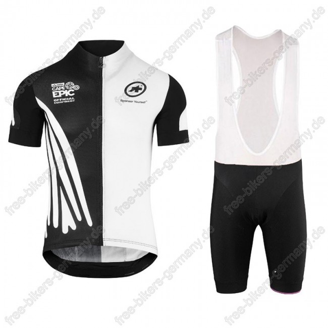 Assos SS.Capeepicx Radbekleidung Satz Trikot Kurzarm+Trägerhosen Set schwarz Weiß 2018