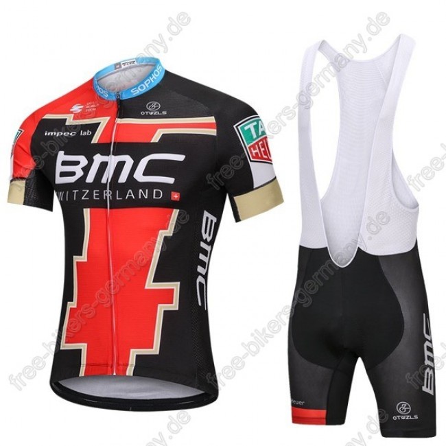 BMC Radbekleidung Satz Trikot Kurzarm+Trägerhosen Set 2018