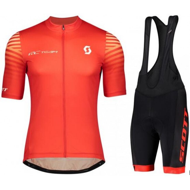 Fahrradbekleidung Radsport 2020 SCOTT RC TEAM 10 Radbekleidung Satz Trikot Kurzarm+Trägerhosen Set Outlet rot