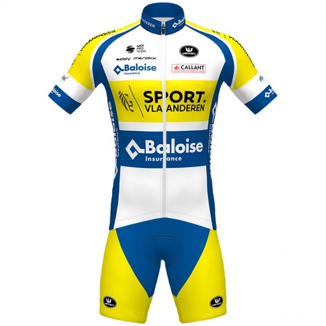 Fahrradbekleidung Radsport 2020 Sport Vlaanderen-Baloise Vermarc Radbekleidung Satz Trikot Kurzarm+Fahrradhose Set Outlet