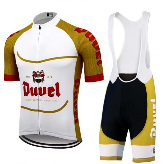 Fahrradbekleidung Radsport 2020 Duvel Beer Radbekleidung Satz Trikot Kurzarm+Trägerhosen Set Outlet V0VL7