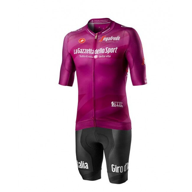 Fahrradbekleidung Radsport 2020 GIRO D'ITALIA Radbekleidung Satz Trikot Kurzarm+Trägerhosen Set Outlet violet NH1CN