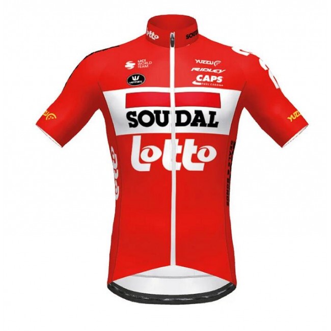 Fahrradbekleidung Radsport 2020 Lotto Soudal TdF Trikot Kurzarm Outlet rot Weiß K4C4U