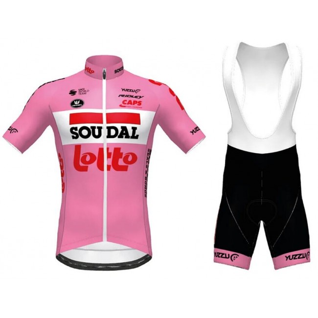 Fahrradbekleidung Radsport 2020 Lotto Soudal Giro d' Italia Radbekleidung Satz Trikot Kurzarm+Trägerhosen Set Outlet fuchsia