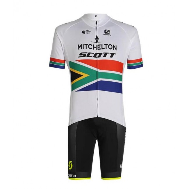 Fahrradbekleidung Radsport 2020 Team MITCHELTON SCOTT South African Champion Radbekleidung Satz Trikot Kurzarm+Trägerhosen S