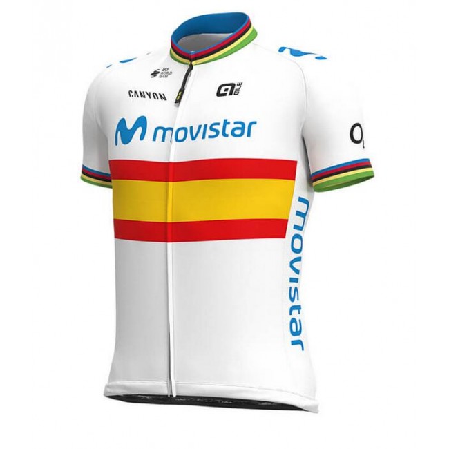 Fahrradbekleidung Radsport 2020 MOVISTAR TEAM Spanish Champion Trikot Kurzarm Outlet 2BGK9