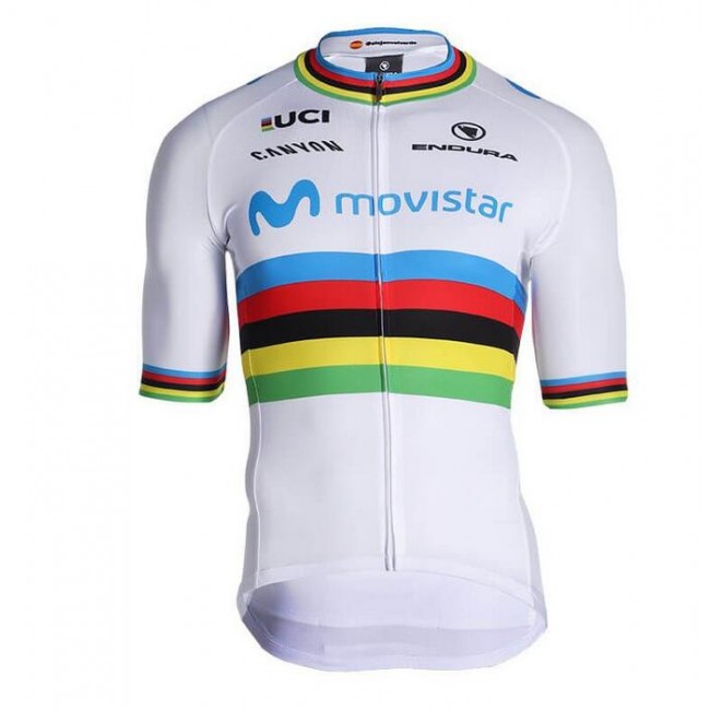 Fahrradbekleidung Radsport 2020 MOVISTAR TEAM World Champion Trikot Kurzarm Outlet 9B2B1