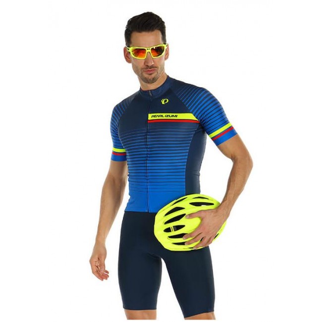 Fahrradbekleidung Radsport 2020 PEARL IZUMI Elite Pursuit LTD Radbekleidung Satz Trikot Kurzarm+Trägerhosen Set Outlet Blau