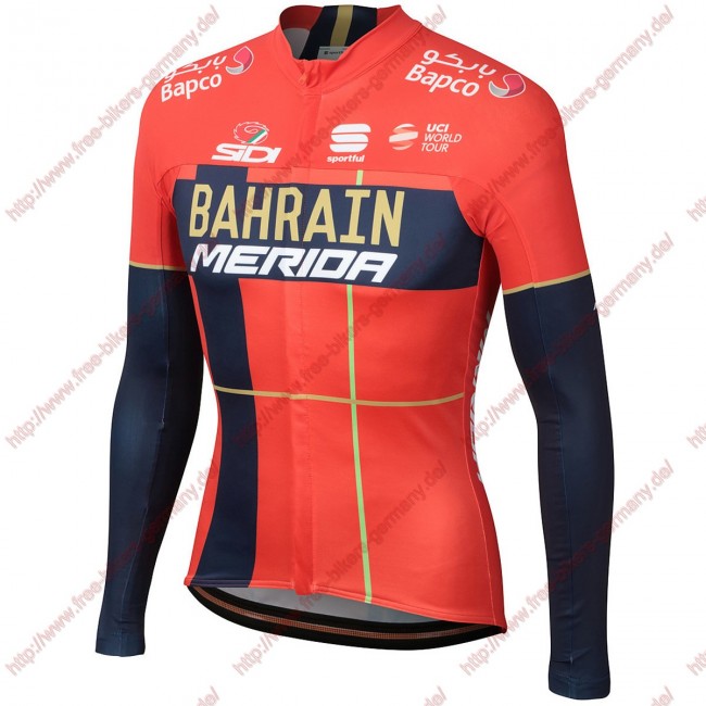 Profiteams Team Bahrain Merida 2019 Radsport Trikot Langarm