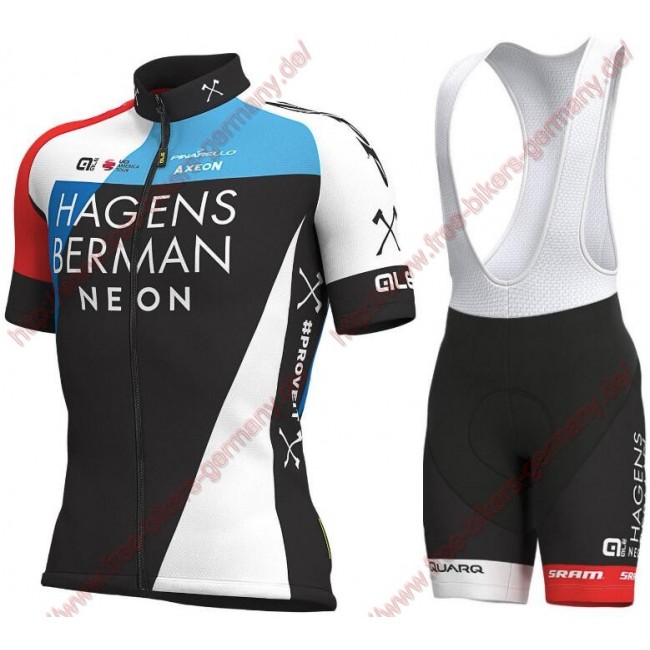 Profiteams 2019 HAGENS BERMAN AXEON Radbekleidung Satz Trikot Kurzarm+Trägerhosen Set Outlet