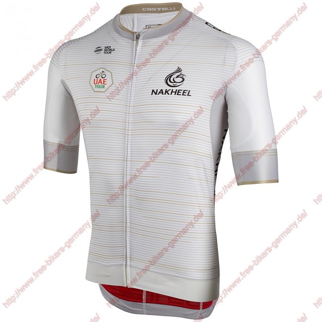 Profiteams UAE Tour 2019 White Trikot Kurzarm Outlet