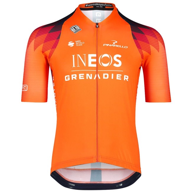 INEOS GRENADIERS 2023 training edition ICON Radtrikot kurzarm(langer RV)-Radsport-Profi-Team