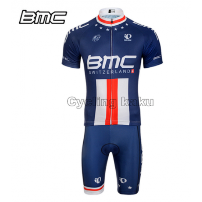 2015 BMC Proteam Blau Radbekleidung Radtrikot Kurzarm und Fahrradhosen Kurz ZUQM633