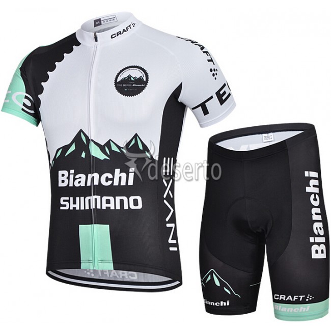2015 Bianchi Shimano Radbekleidung Radtrikot Kurzarm und Fahrradhosen Kurz KTPH321