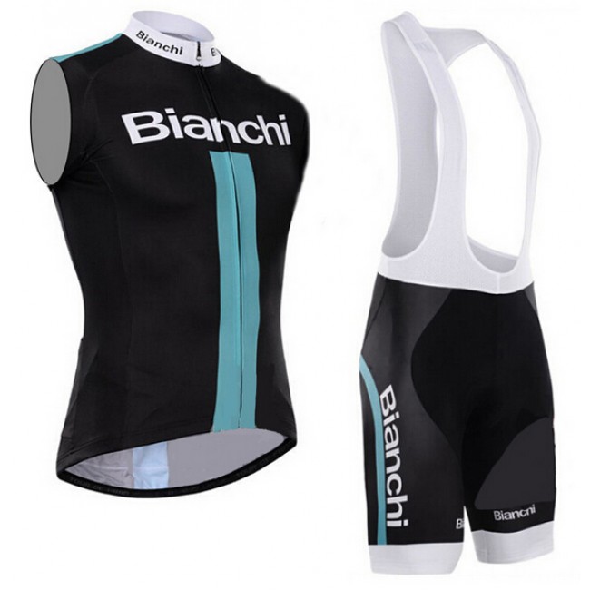 2015 Bianchi ärmelloses Trikot und Kurz Trägerhose RPCW961