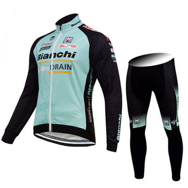 2015 BIANCHI IDRO DRAIN Fahrradbekleidung Radtrikot Satz Langarm und Lange Fahrradhose ARYS703