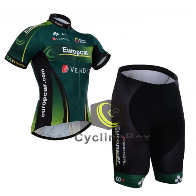 2015 Europcar Radbekleidung Radtrikot Kurzarm und Fahrradhosen Kurz MODN286