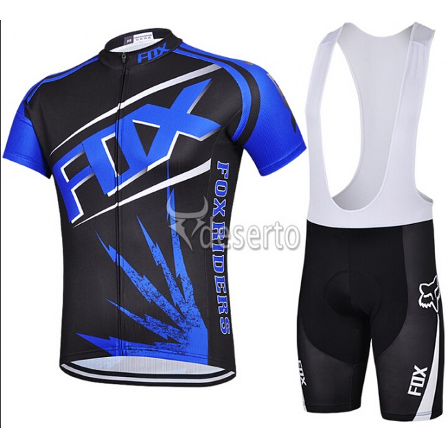 2015 Fox Fahrradbekleidung Satz Fahrradtrikot Kurzarm Trikot und Kurz Trägerhose BLAL987