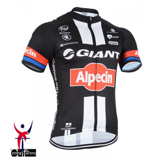 2015 GIANT-ALPECIN Radtrikot Kurzarm schwarz RLVT490