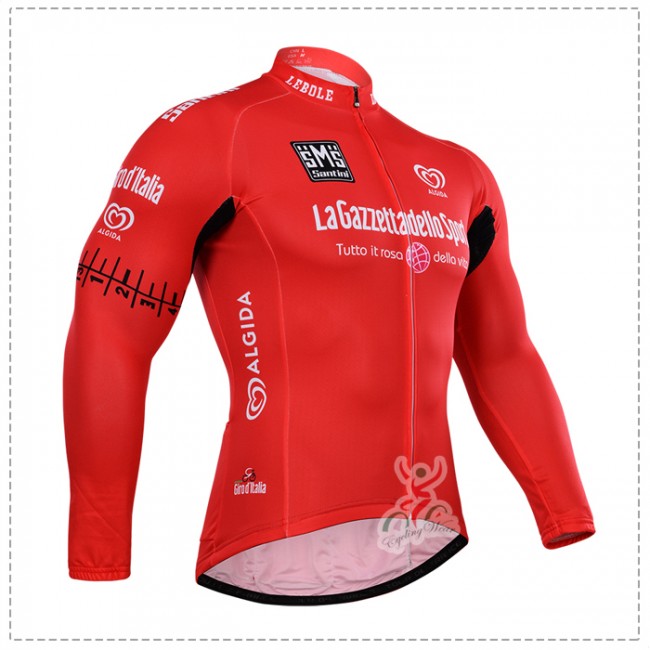 2015 Giro d'Italia Fahrradtrikot Langarm Rouge MCMW525