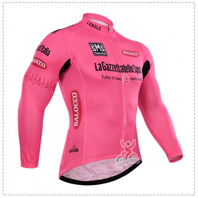 2015 Giro d'Italia Fahrradtrikot Langarm Rose PLJH841