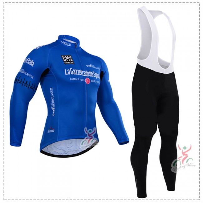 2015 Giro d'Italia Fahrradbekleidung Radtrikot Satz Langarm und Lange Trägerhose VQBJ894