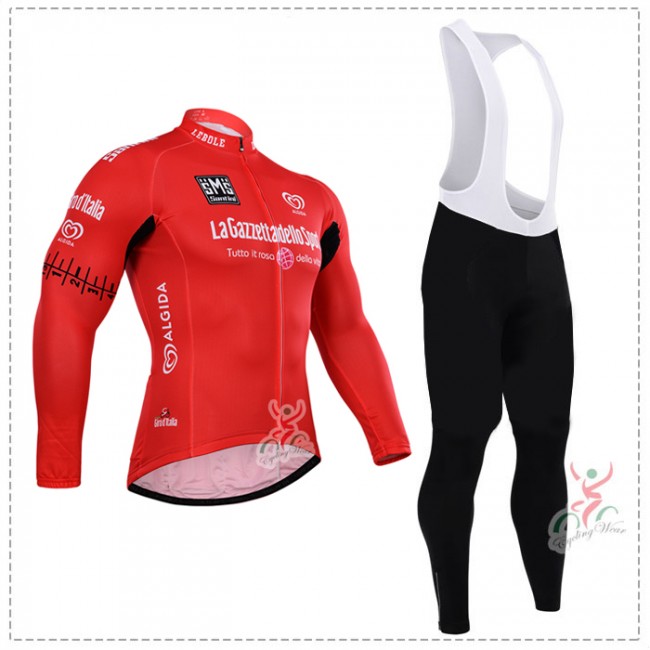 2015 Giro d'Italia Fahrradbekleidung Radtrikot Satz Langarm und Lange Trägerhose ZRGX544