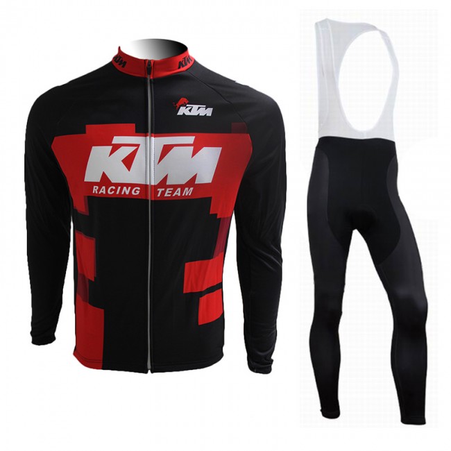 2015 KTM Fahrradbekleidung Radtrikot Satz Langarm und Lange Trägerhose RHNJ395