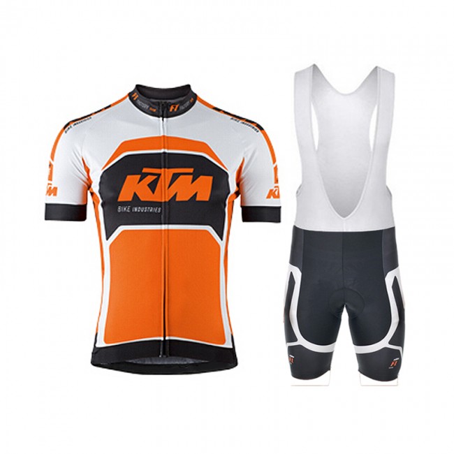 2015 KTM Fahrradbekleidung Satz Fahrradtrikot Kurzarm Trikot und Kurz Trägerhose RPID502