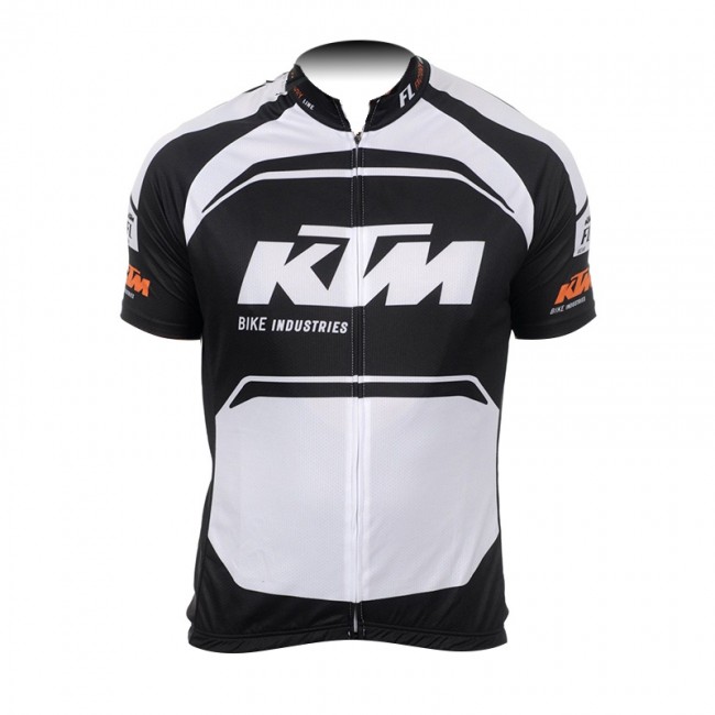 2015 KTM Proteam Schwarz Weiß Radtrikot Kurzarm SGIL739