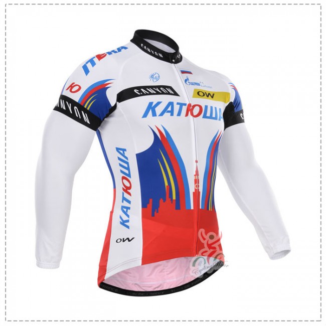 2015 Katusha Fahrradtrikot Langarm HRWD532