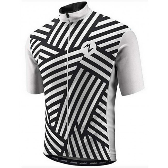 2015 MORVELO Radtrikot Kurzarm schwarz Weiß ECXH252