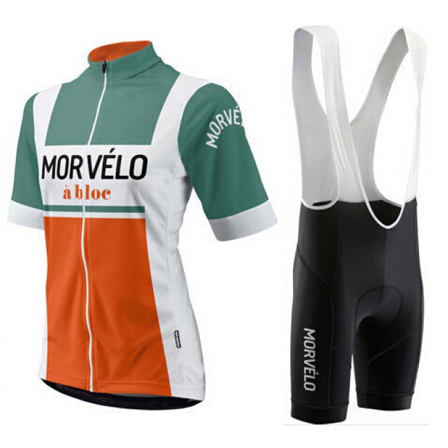 2015 MORVELO Fahrradbekleidung Satz Fahrradtrikot Kurzarm Trikot und Kurz Trägerhose HRUN630