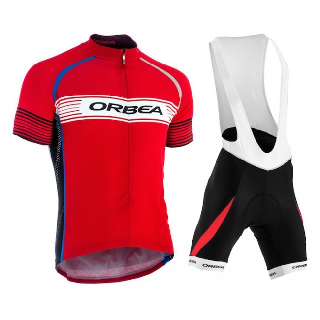 2015 Orbea Rot Fahrradbekleidung Satz Fahrradtrikot Kurzarm Trikot und Kurz Trägerhose QVCH644