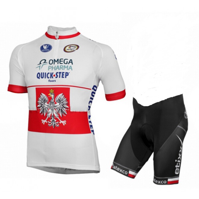 2015 Omega Pharma Quick Step Radbekleidung Radtrikot Kurzarm und Fahrradhosen Kurz ZBGG301