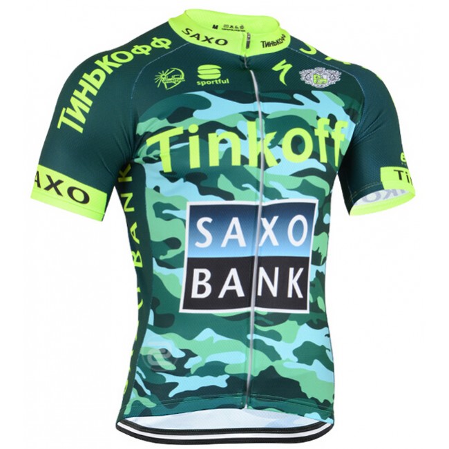 2015 Tinkoff Saxo Bank Camouflage Radtrikot Kurzarm COLK728