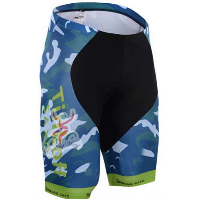 2015 Tinkoff Saxo Bank Camouflage Blau Kurz Radhose EEVW645