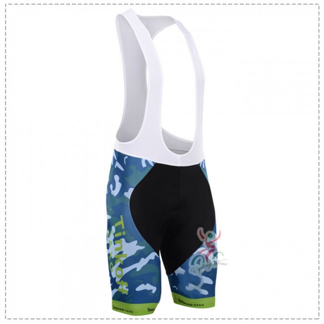 2015 Tinkoff Saxo Bank Camouflage Blau Kurz Trägerhose ICJR341