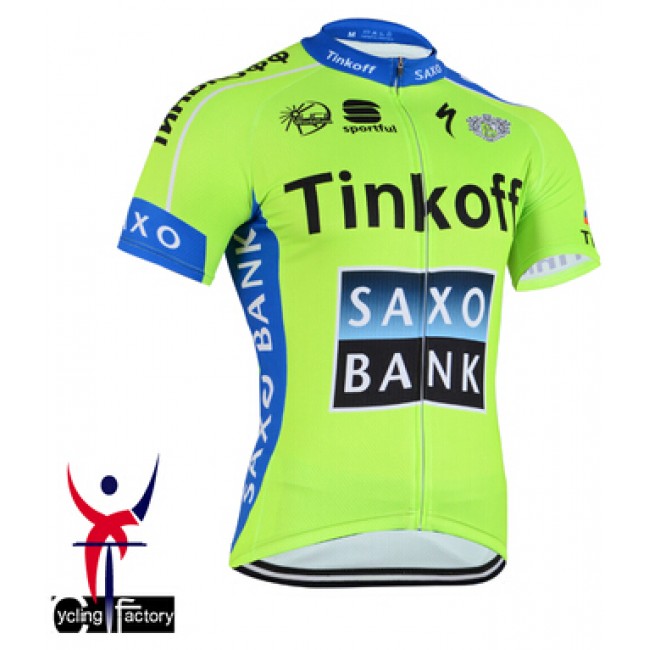 2015 Saxo Bank Tinkoff Radtrikot Kurzarm Fluorescence TBME630