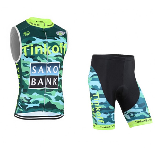 2015 Tinkoff Saxo Bank Camouflage ärmelloses Trikot und Kurz Radhose LXPL808