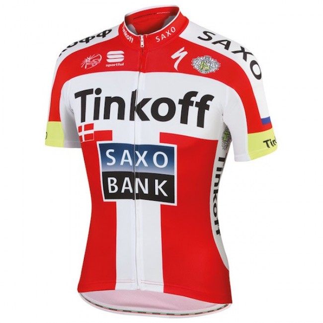 2015 Tinkoff-Saxo Bank Champion danoise Radtrikot Kurzarm IBBY381